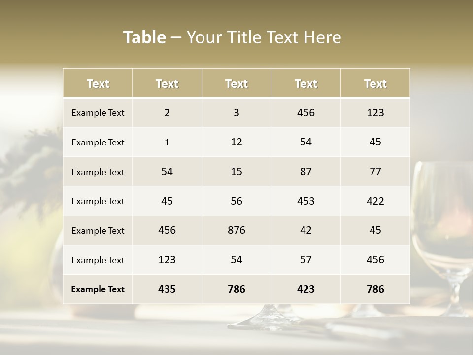 Bottle Lunch Tablecloth PowerPoint Template
