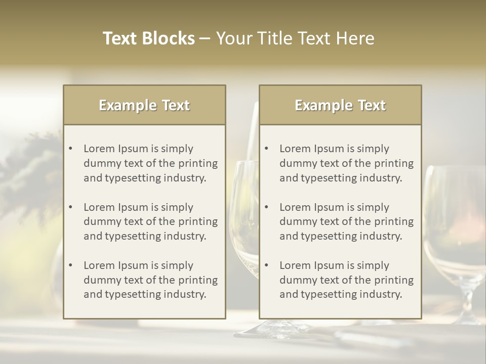 Bottle Lunch Tablecloth PowerPoint Template