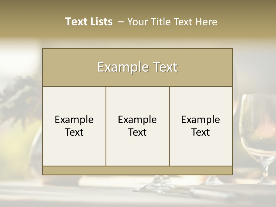Bottle Lunch Tablecloth PowerPoint Template
