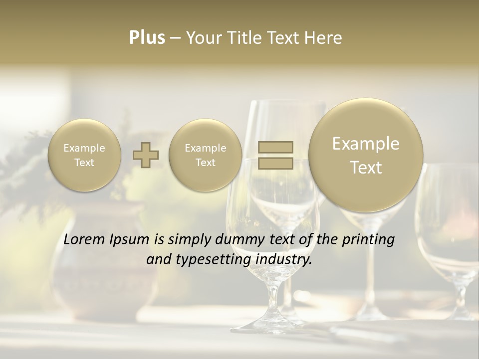 Bottle Lunch Tablecloth PowerPoint Template