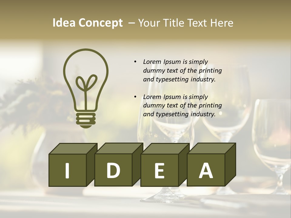 Bottle Lunch Tablecloth PowerPoint Template