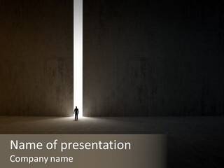 Gate Slit Heaven PowerPoint Template