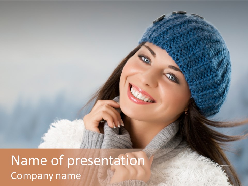 Relaxing Snow Teen PowerPoint Template