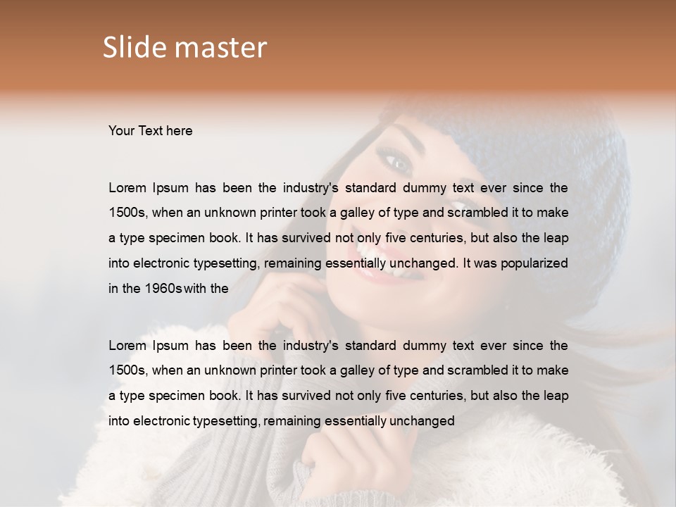 Relaxing Snow Teen PowerPoint Template