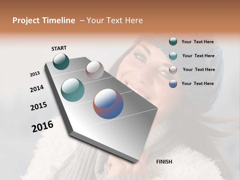 Relaxing Snow Teen PowerPoint Template
