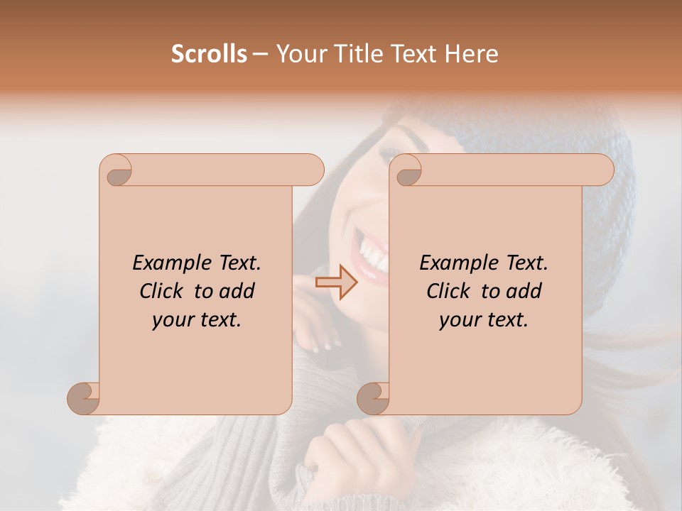 Relaxing Snow Teen PowerPoint Template