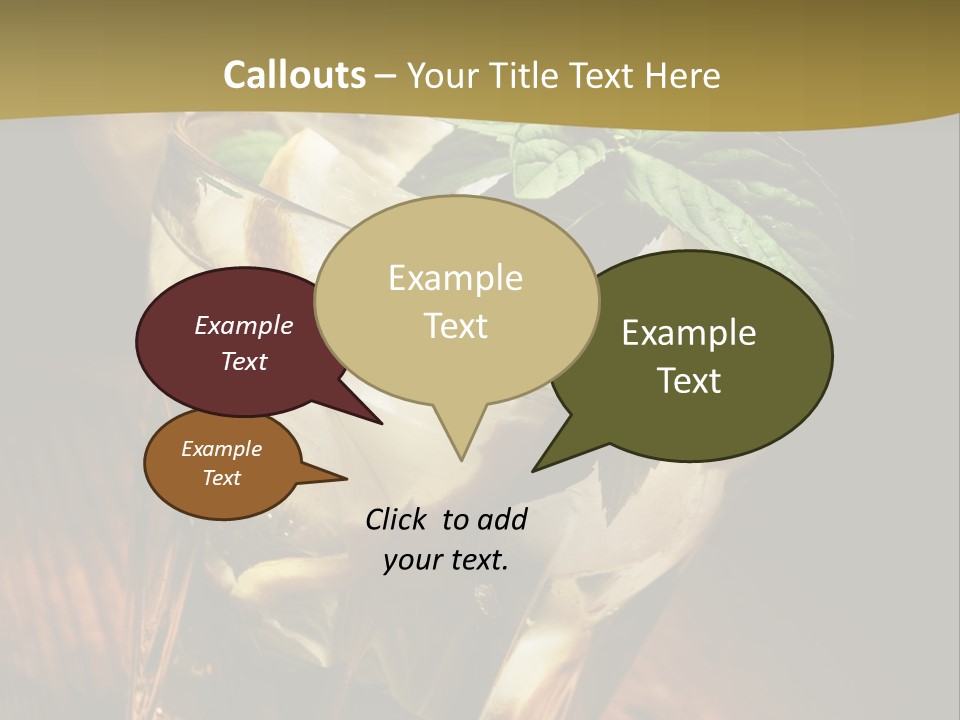 Spearmint Liquor Refreshment PowerPoint Template