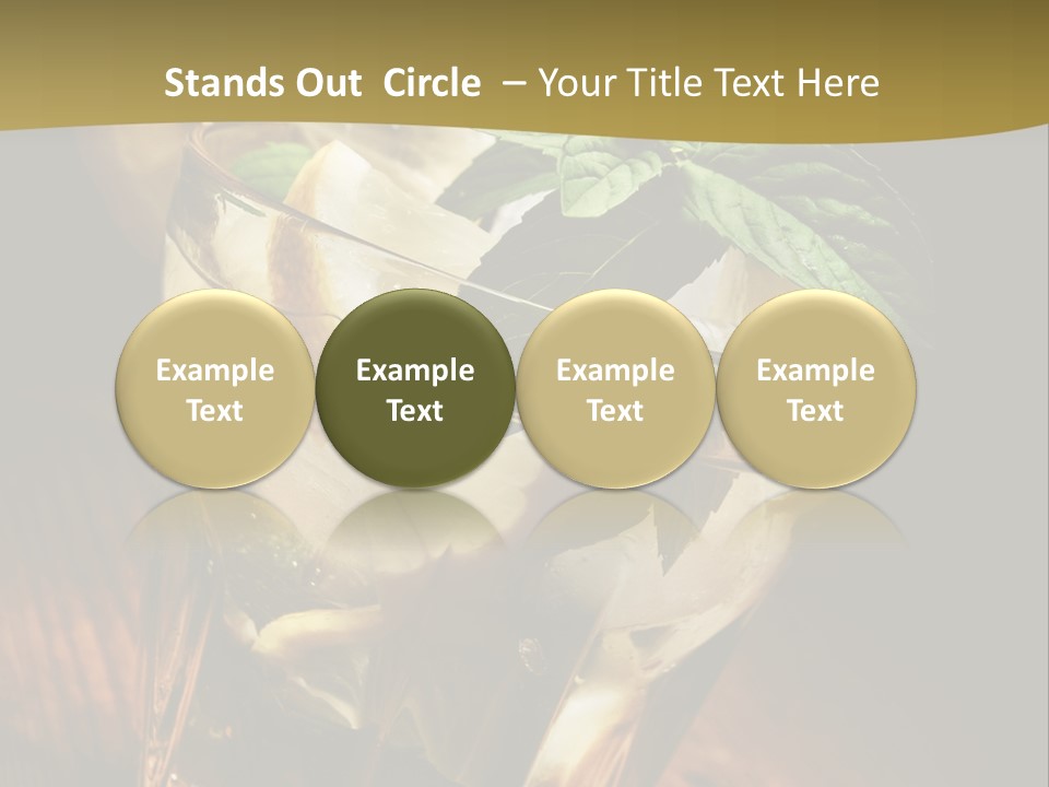 Spearmint Liquor Refreshment PowerPoint Template