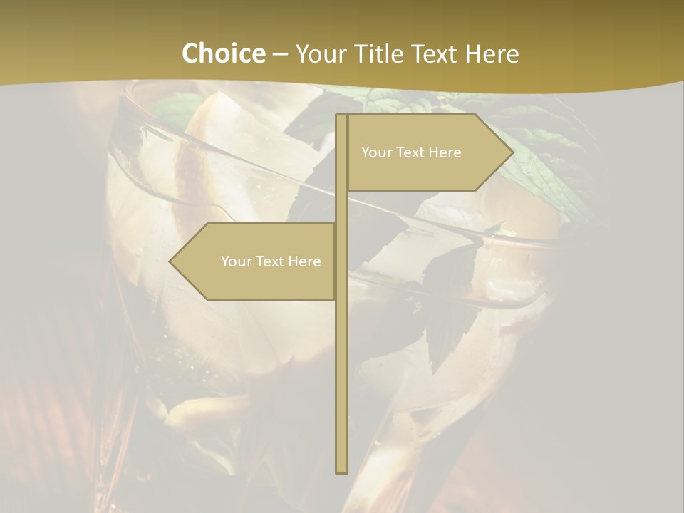 Spearmint Liquor Refreshment PowerPoint Template