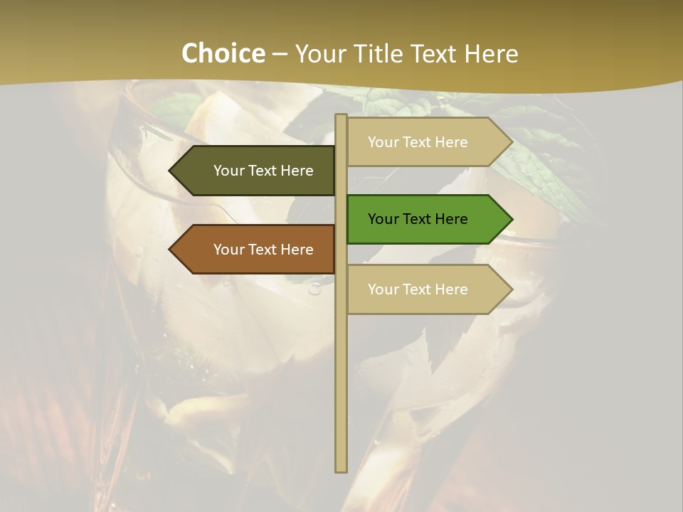 Spearmint Liquor Refreshment PowerPoint Template