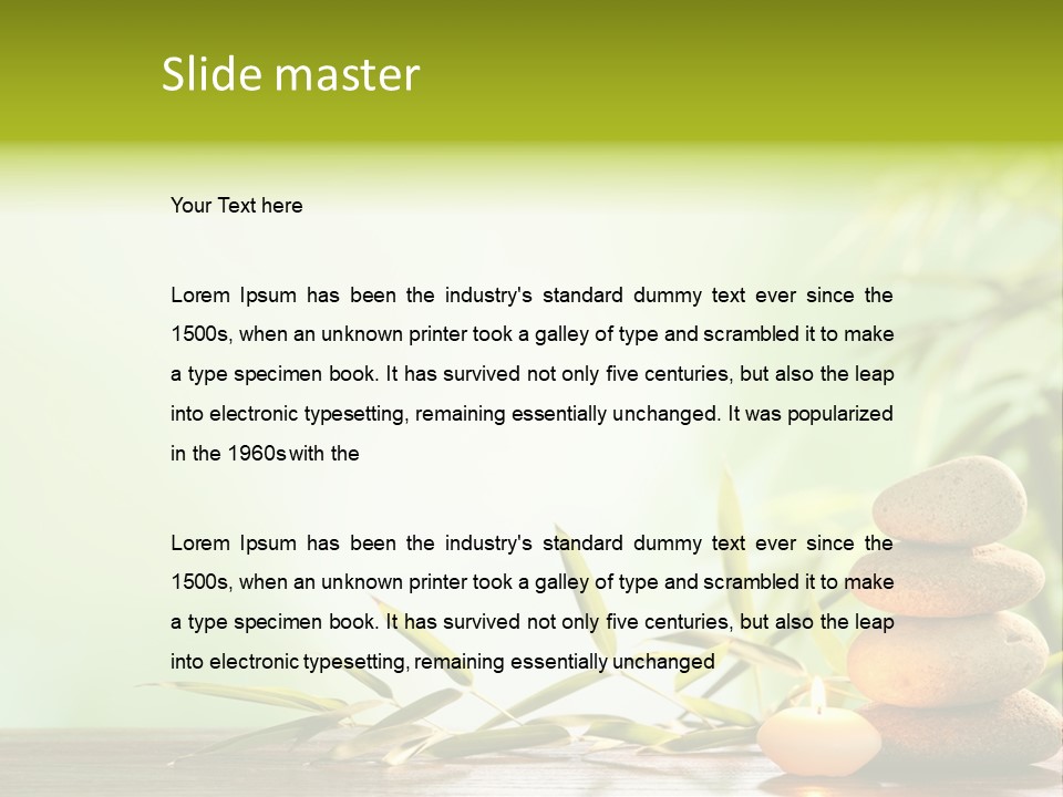 Candle Accessory Healthy PowerPoint Template