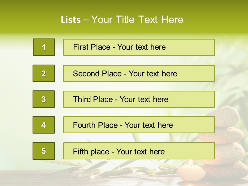 Candle Accessory Healthy PowerPoint Template