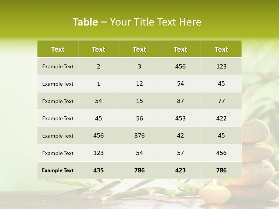 Candle Accessory Healthy PowerPoint Template