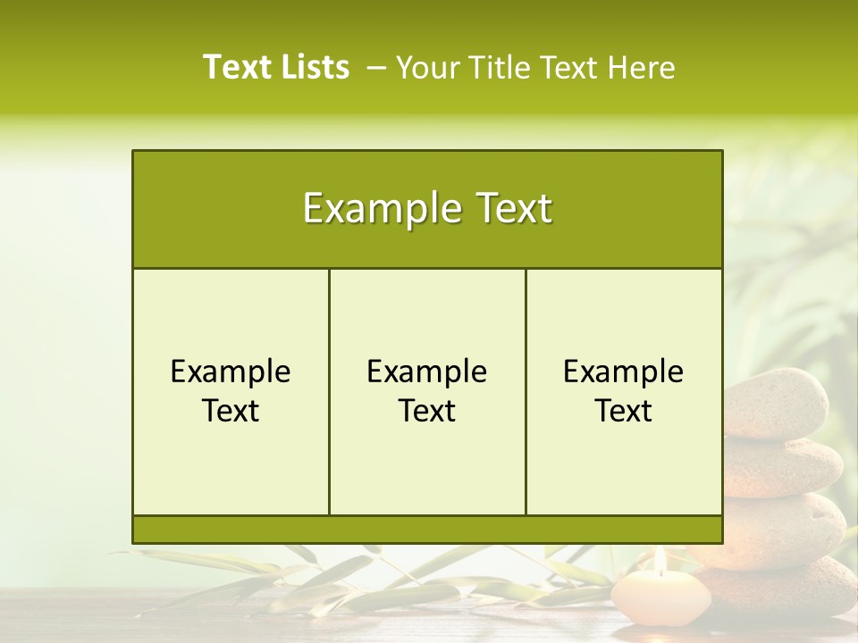 Candle Accessory Healthy PowerPoint Template