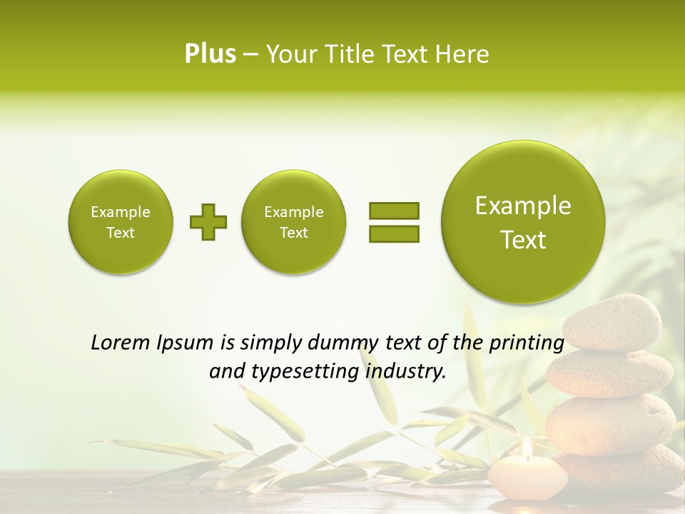 Candle Accessory Healthy PowerPoint Template