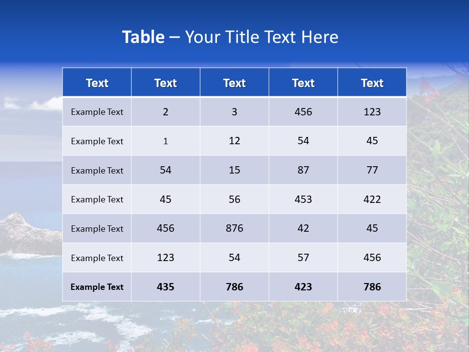 Tourism Panorama House PowerPoint Template