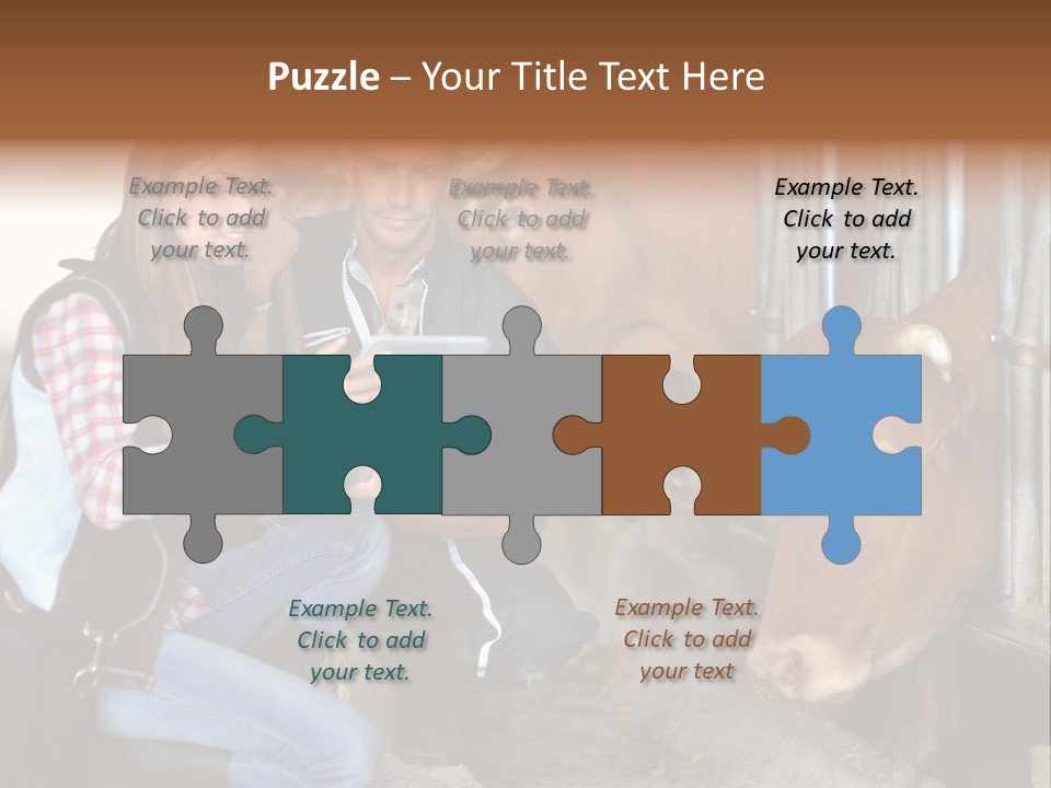 Cows Knelt Woman PowerPoint Template