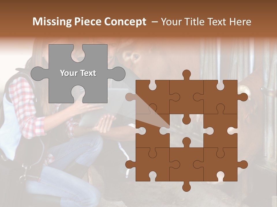 Cows Knelt Woman PowerPoint Template