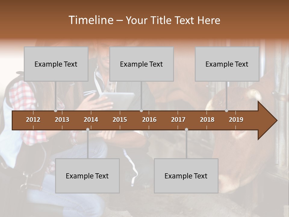 Cows Knelt Woman PowerPoint Template