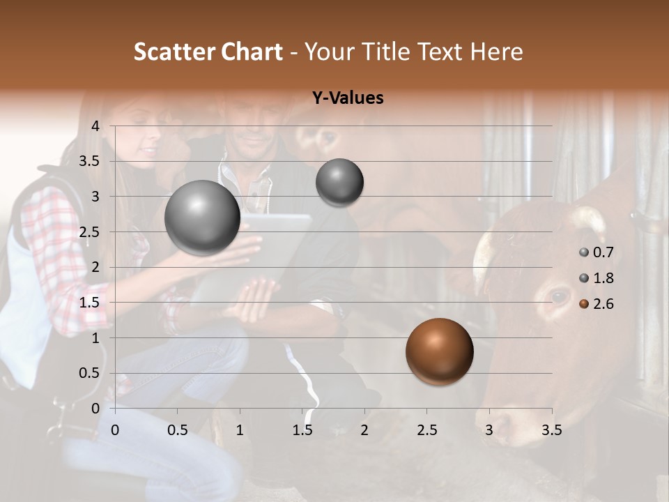 Cows Knelt Woman PowerPoint Template