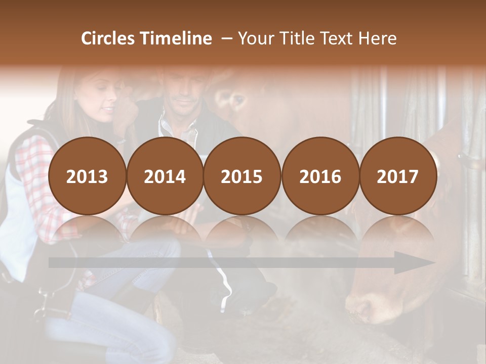 Cows Knelt Woman PowerPoint Template