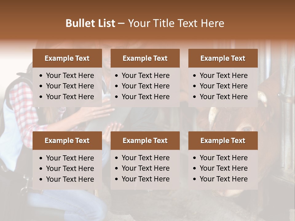 Cows Knelt Woman PowerPoint Template