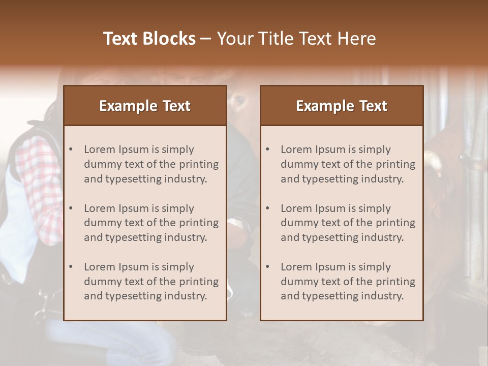 Cows Knelt Woman PowerPoint Template