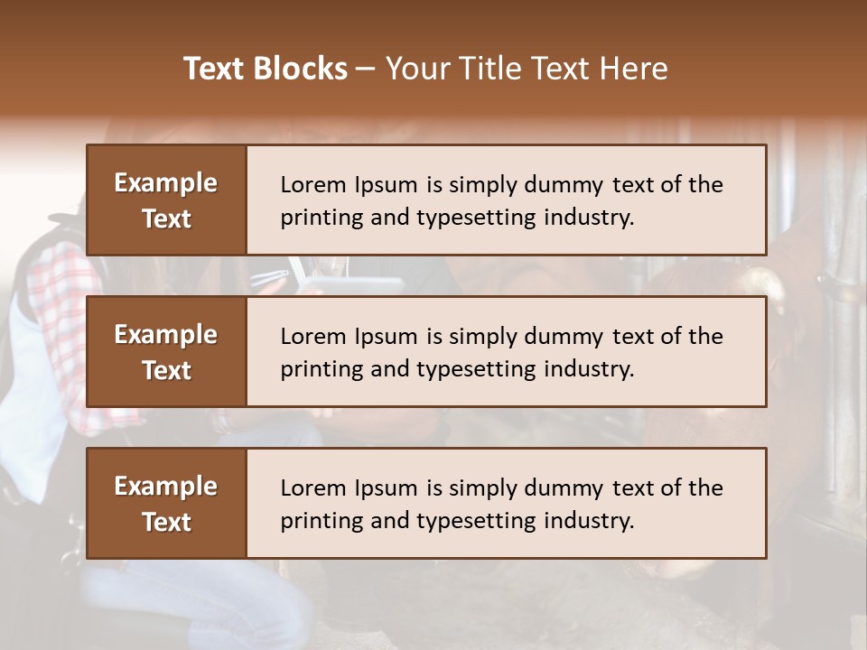 Cows Knelt Woman PowerPoint Template