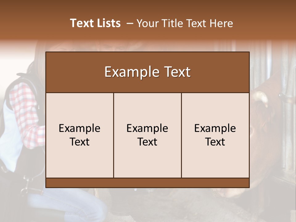 Cows Knelt Woman PowerPoint Template