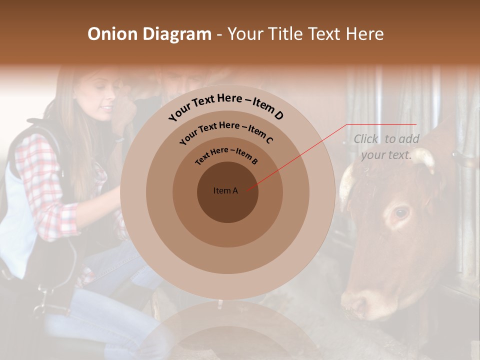 Cows Knelt Woman PowerPoint Template