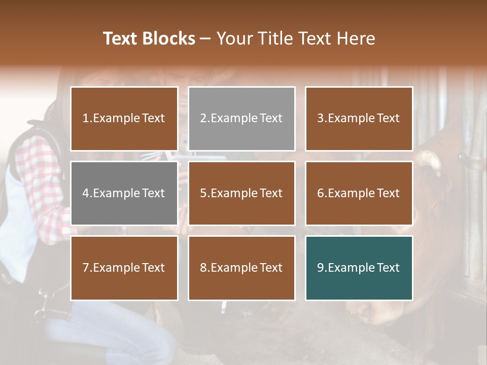 Cows Knelt Woman PowerPoint Template