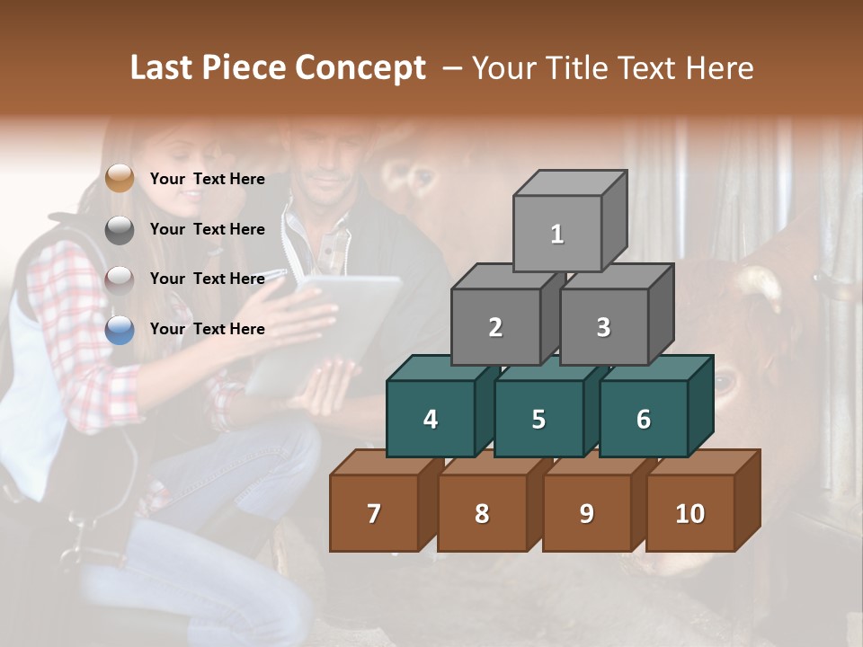 Cows Knelt Woman PowerPoint Template