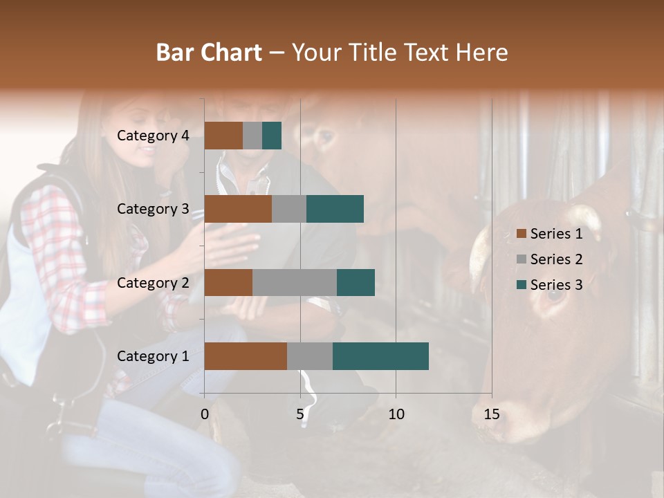 Cows Knelt Woman PowerPoint Template