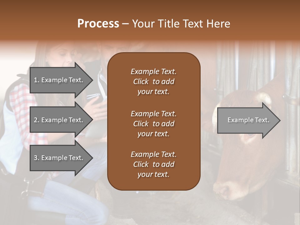 Cows Knelt Woman PowerPoint Template