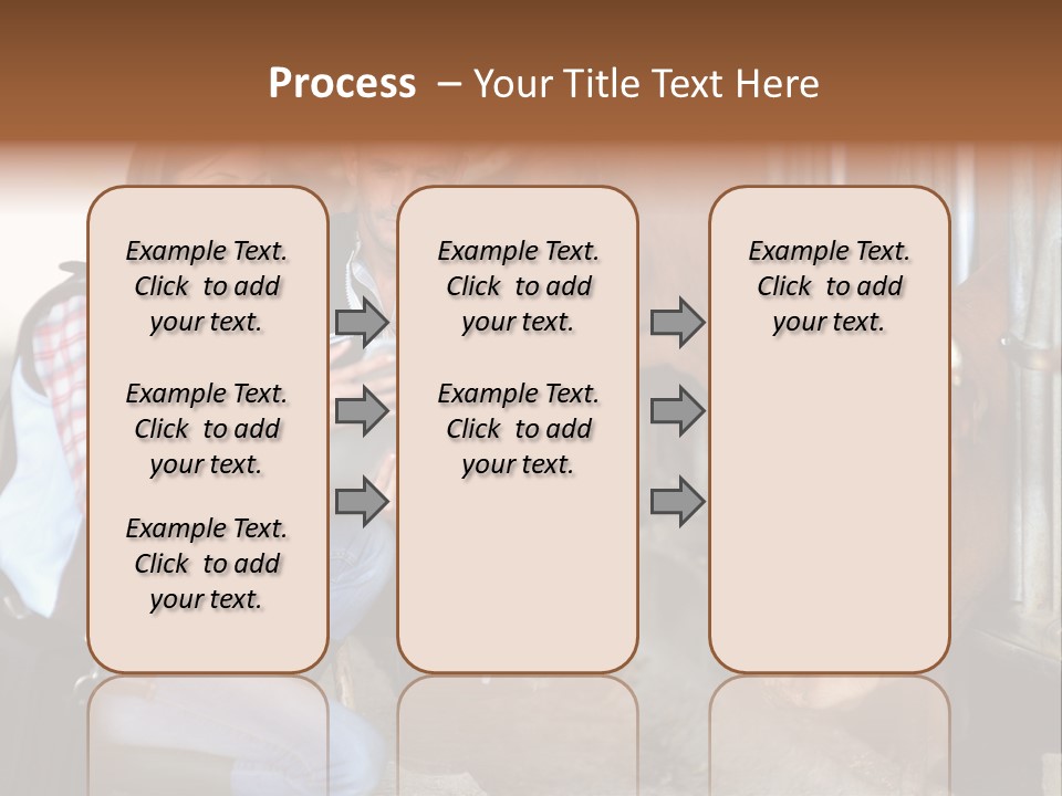 Cows Knelt Woman PowerPoint Template