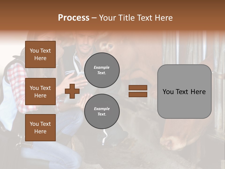 Cows Knelt Woman PowerPoint Template