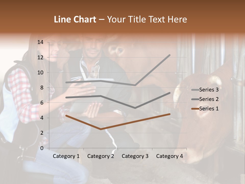 Cows Knelt Woman PowerPoint Template