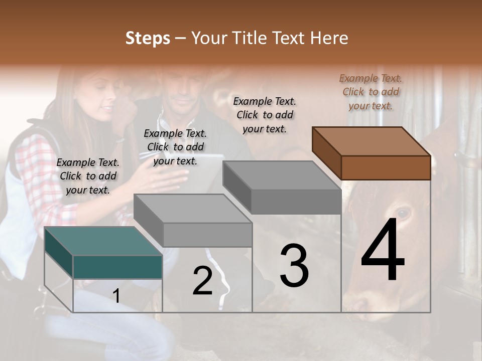 Cows Knelt Woman PowerPoint Template