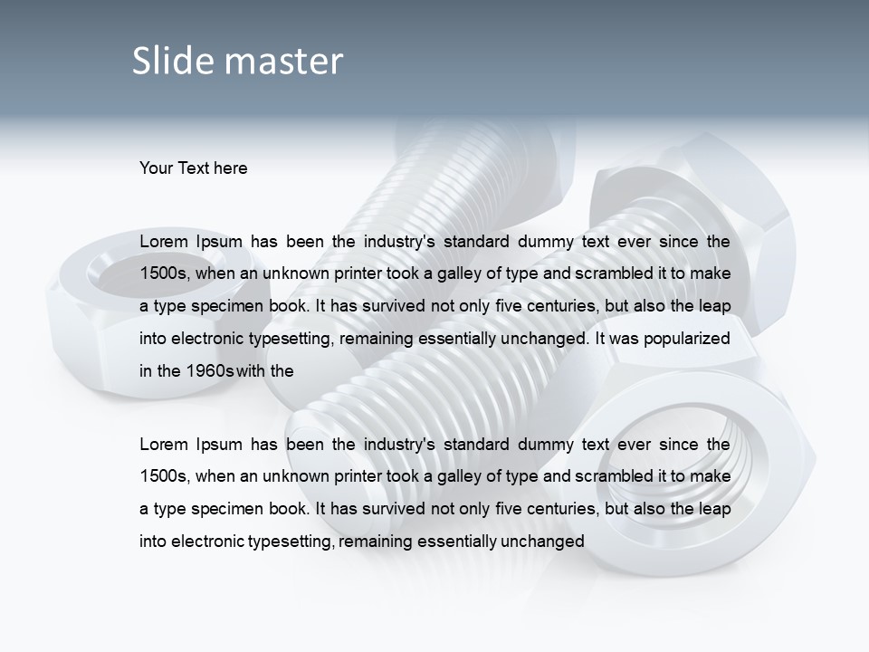 Nut Illustration Fasten PowerPoint Template