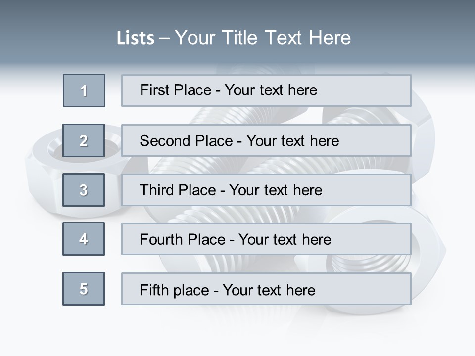 Nut Illustration Fasten PowerPoint Template
