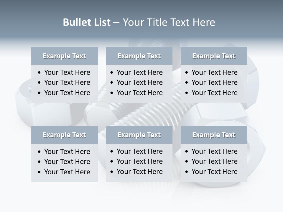 Nut Illustration Fasten PowerPoint Template