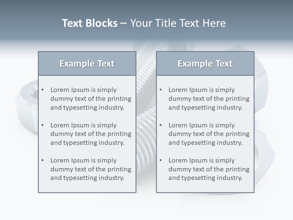 Nut Illustration Fasten PowerPoint Template