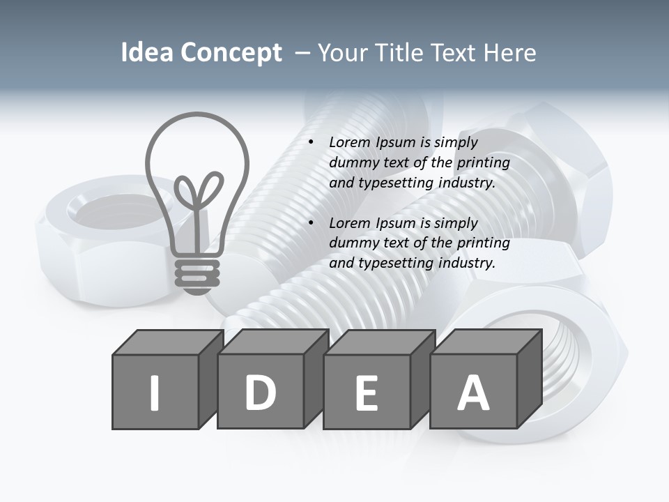 Nut Illustration Fasten PowerPoint Template