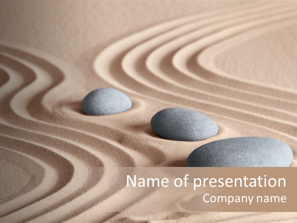 Concentration Relaxation Japanese Garden PowerPoint Template