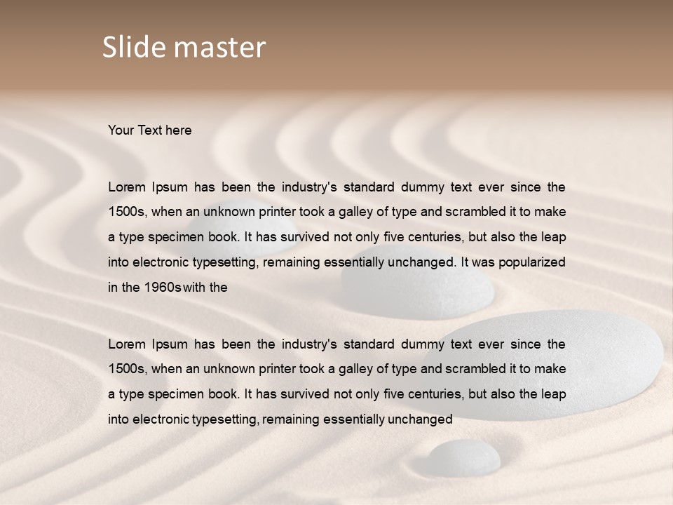 Concentration Relaxation Japanese Garden PowerPoint Template
