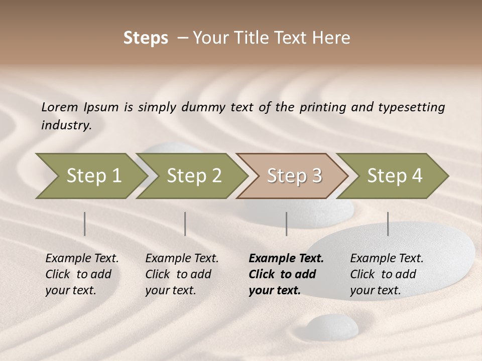 Concentration Relaxation Japanese Garden PowerPoint Template