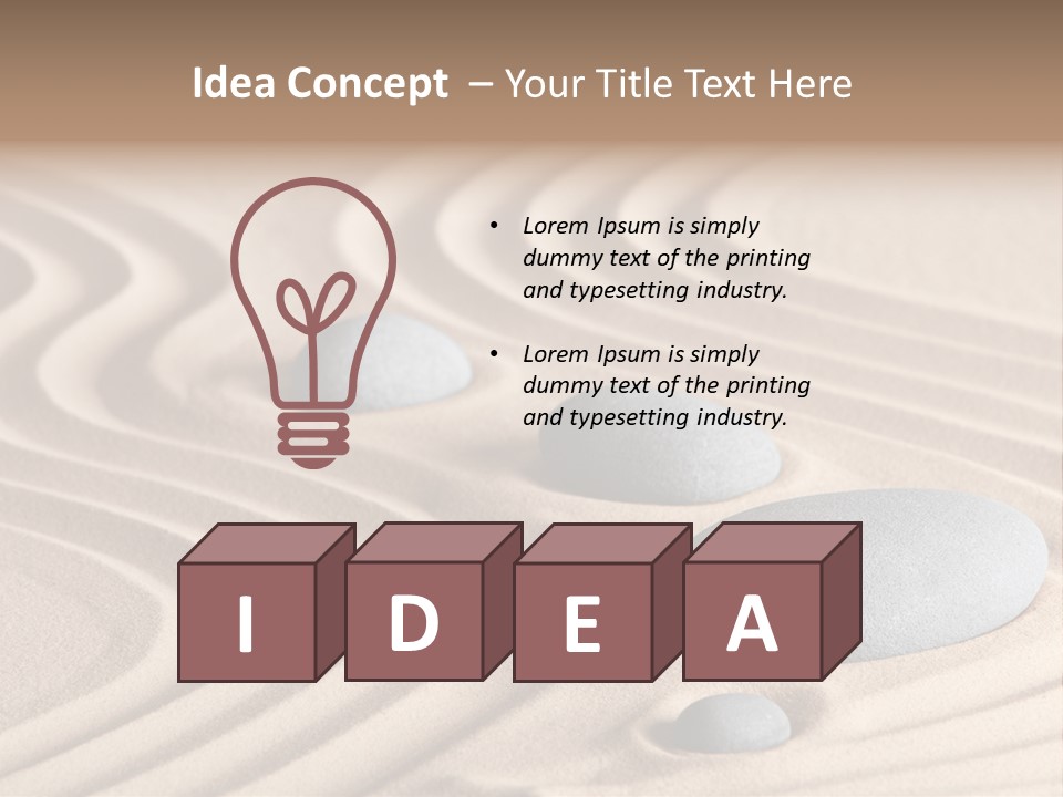 Concentration Relaxation Japanese Garden PowerPoint Template