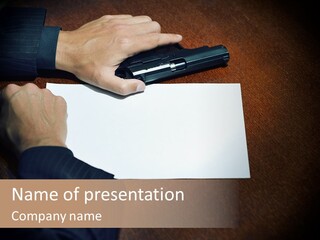 Table Sadness Collapse PowerPoint Template