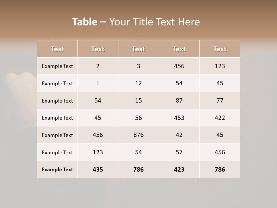 Table Sadness Collapse PowerPoint Template