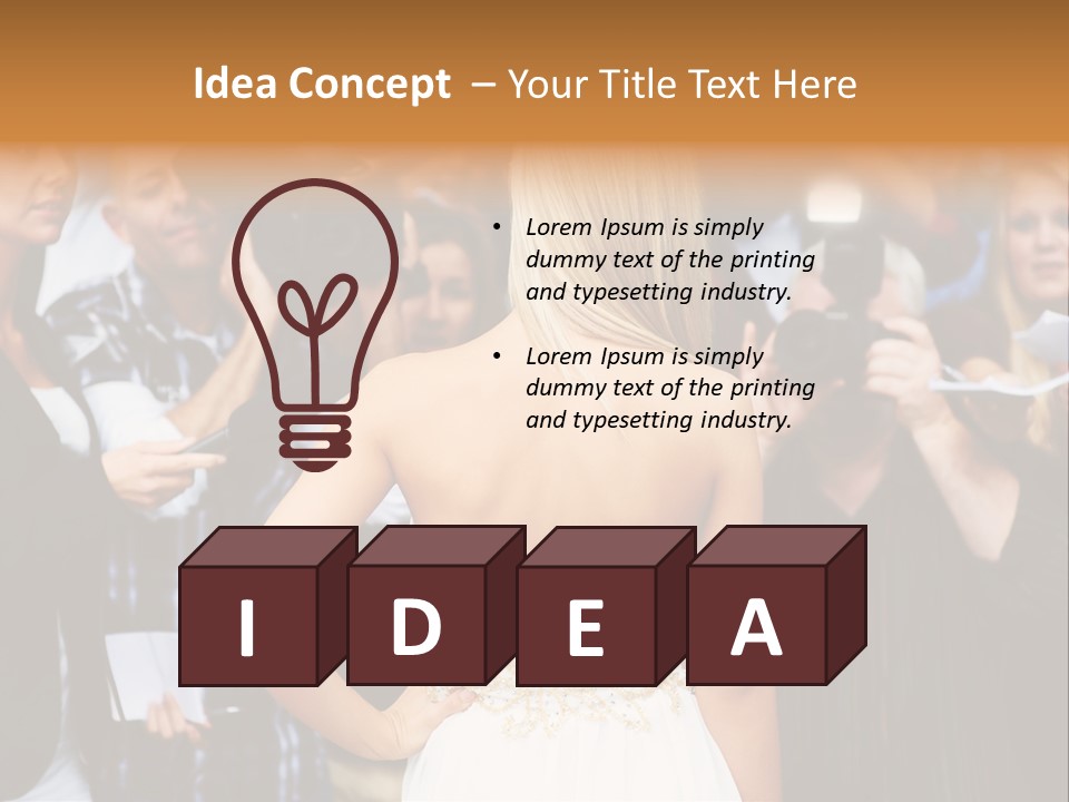 Formalwear Celeb Gorgeous PowerPoint Template